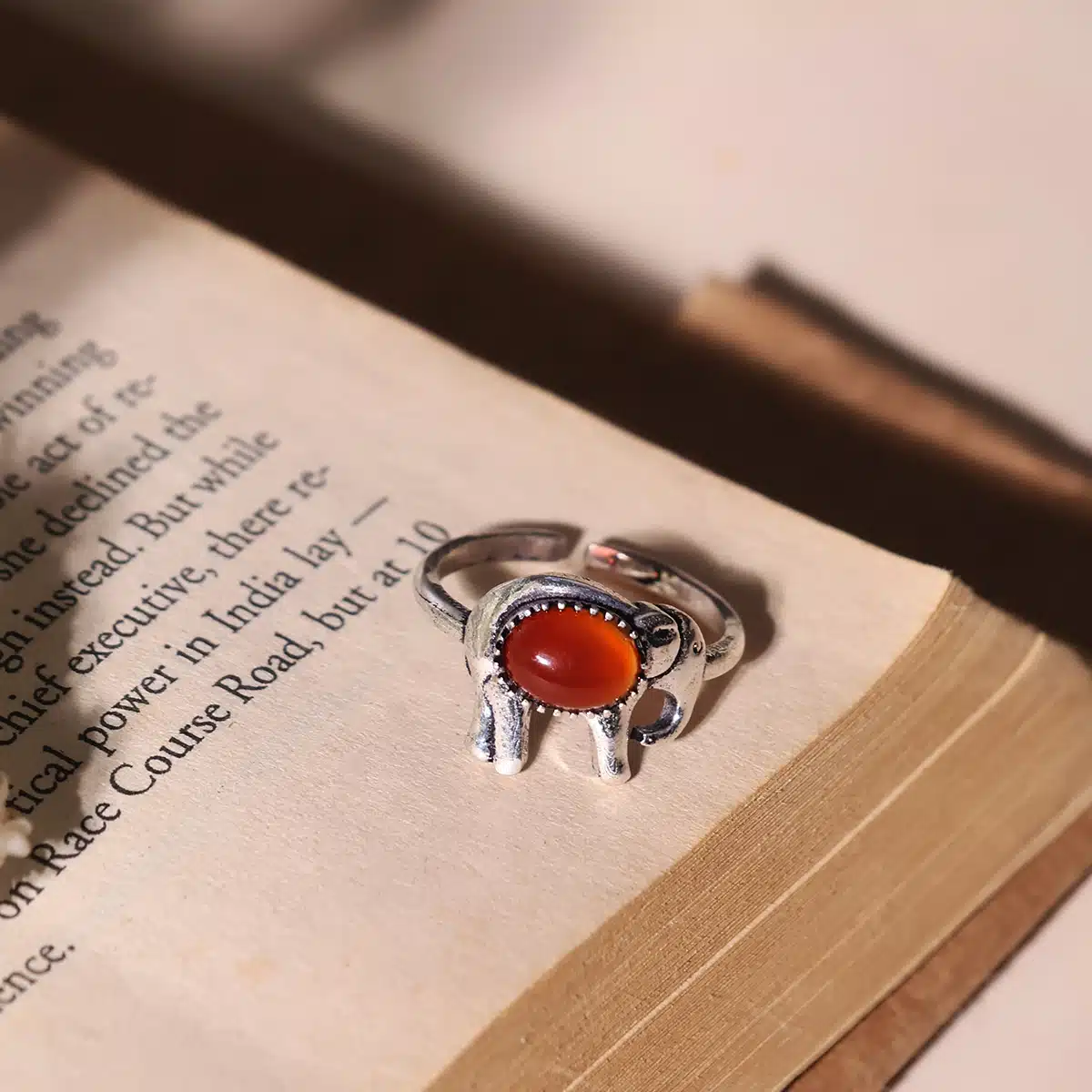 Elephant Design Small Stone Rings-Shubhanjali (10) Shop Elephant Design Small Stone Rings