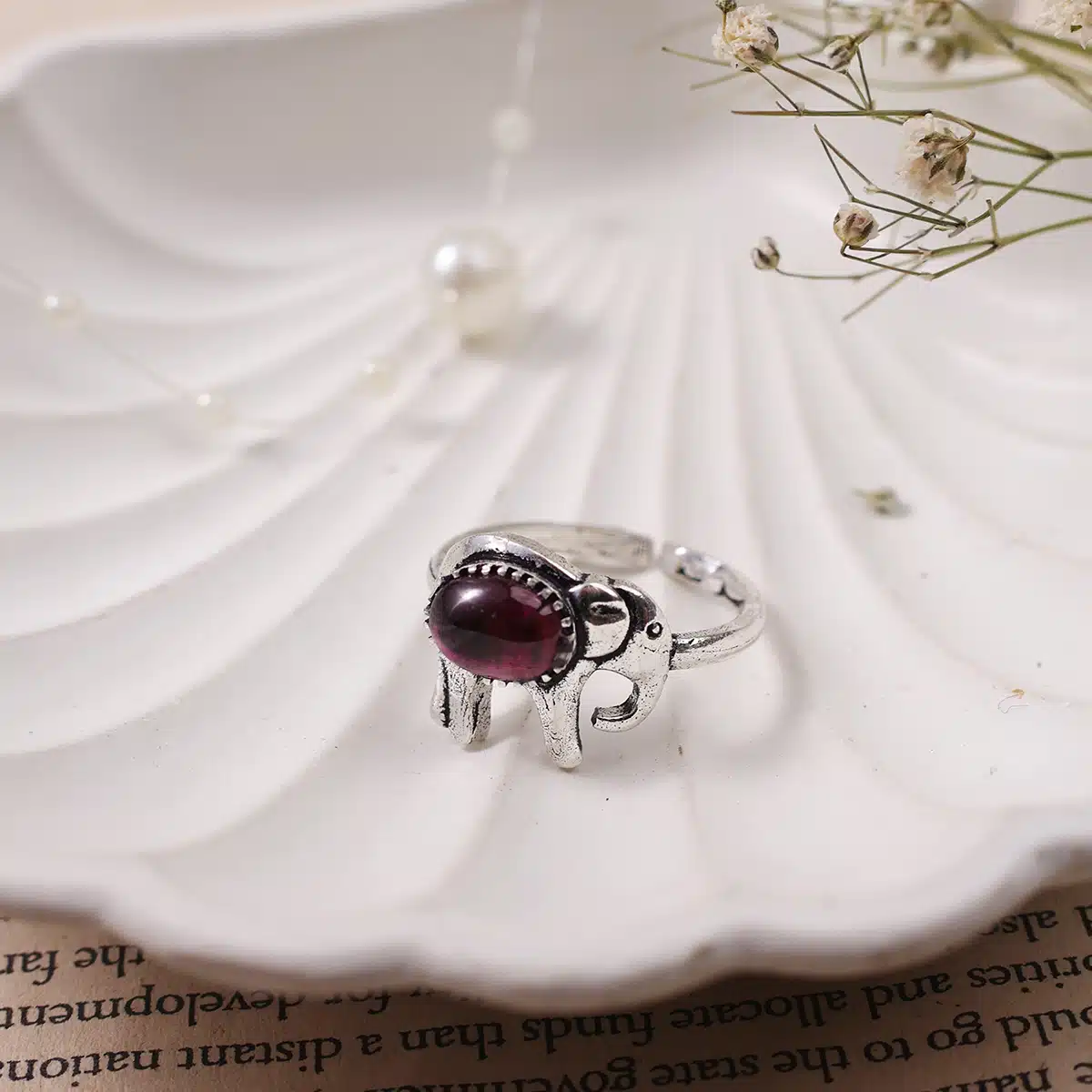 Elephant Design Small Stone Rings-Shubhanjali (15) Shop Elephant Design Small Stone Rings