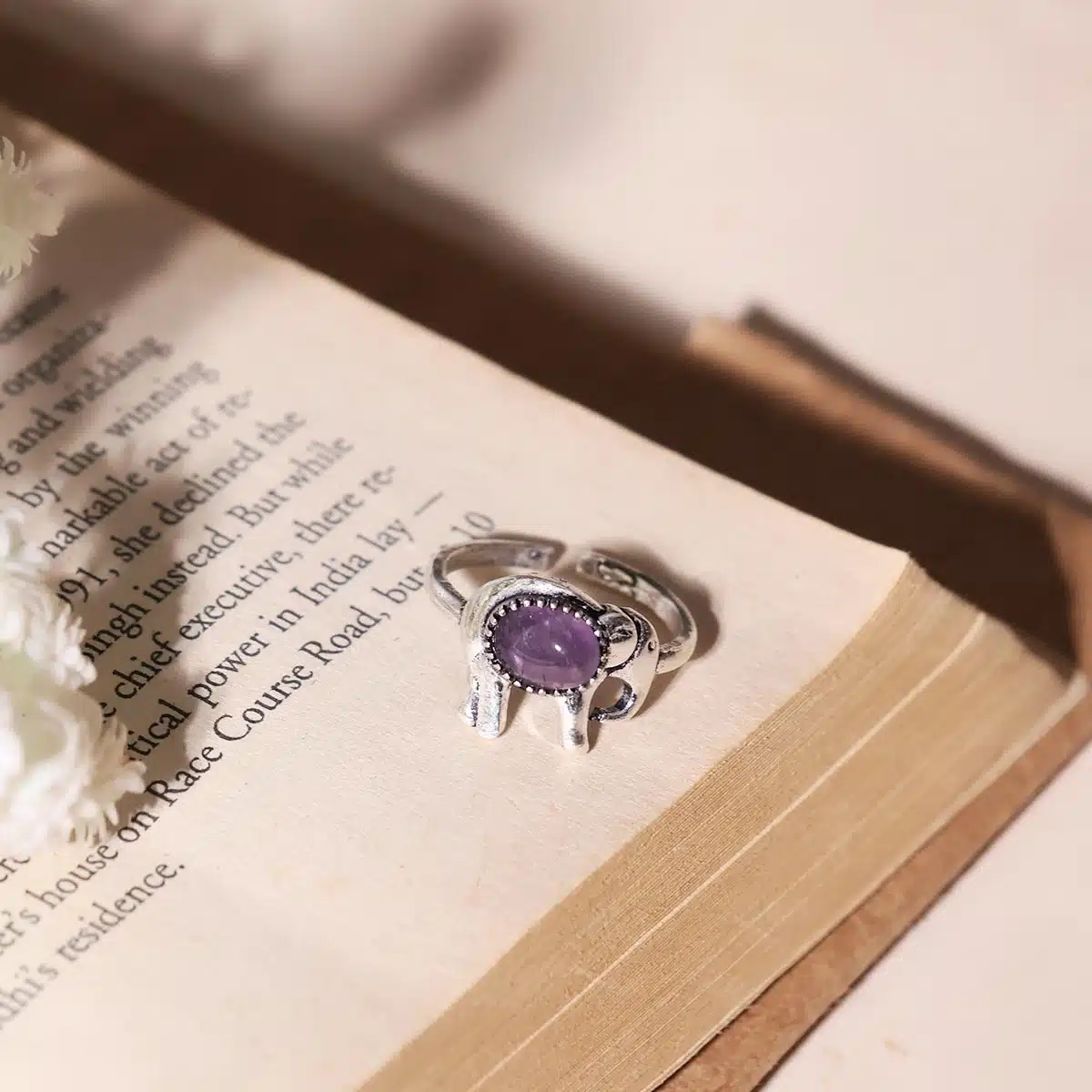 Elephant Design Small Stone Rings-Shubhanjali (2) Shop Elephant Design Small Stone Rings