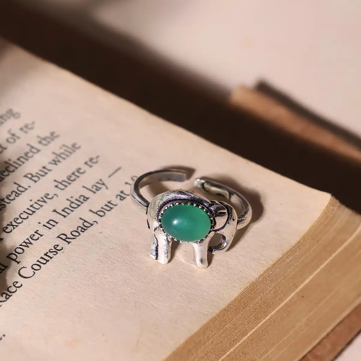 Elephant Design Small Stone Rings-Shubhanjali (8) Shop Elephant Design Small Stone Rings