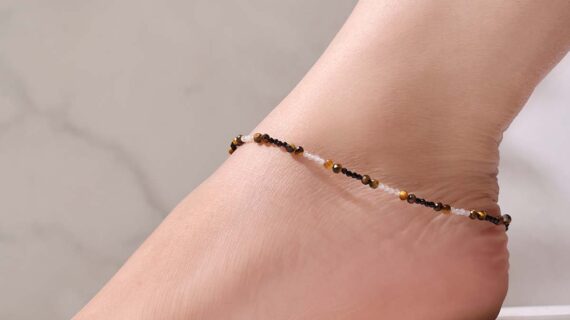 Protection Faceted Beads Anklet