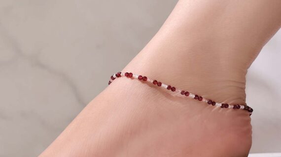 Love Faceted Beads Anklet