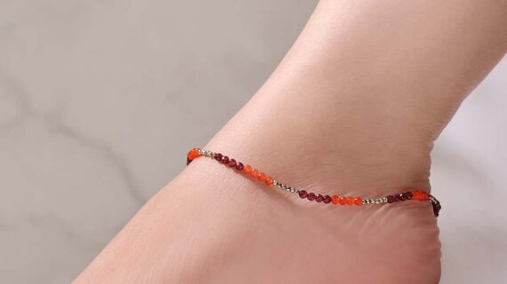 Self Confidence Faceted Beads Anklet