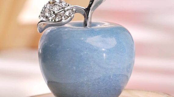 Blue Aventurine Crystal Apple for Home Decoration