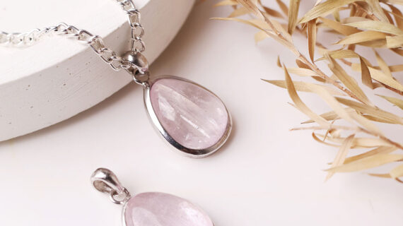 Kunzite Drop Sterling Silver 925 Pendant