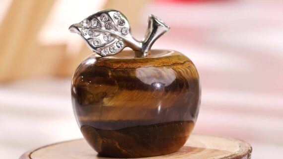 Tiger Eye Crystal Apple for Home Decoration