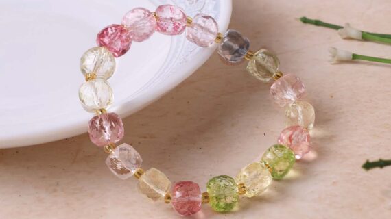Multi Topaz Box Faceted Bracelet (Synthetic)