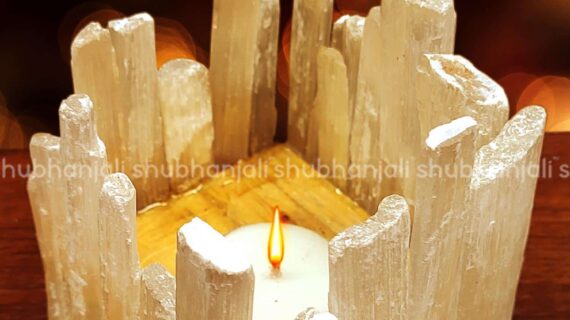 Selenite Candle Lamp