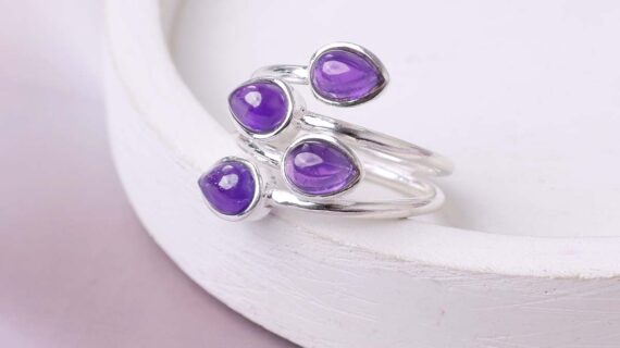 4 Stone Ring Silver