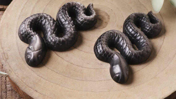 Silver Sheen Obsidian Snake