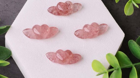 Strawberry Quartz Flying Heart
