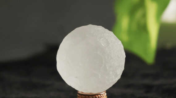 Clear Quartz Round Moon