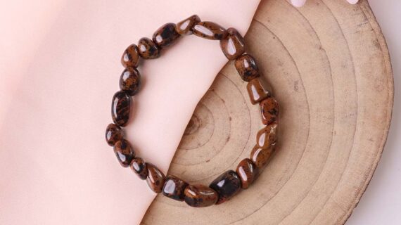 Mahogany Obsidian Small Tumble Bracelet