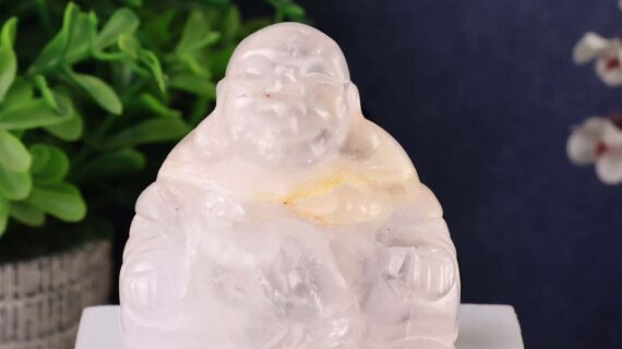 Clear Quartz Laughing Buddha