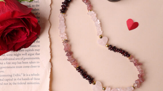 Love Mobile Strap Hanging – Rose Quartz, Garnet, Strawberry Quartz, Hematite