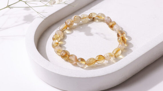 Natural Citrine Small Tumble Bracelet