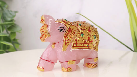 Rose Quartz Elephant