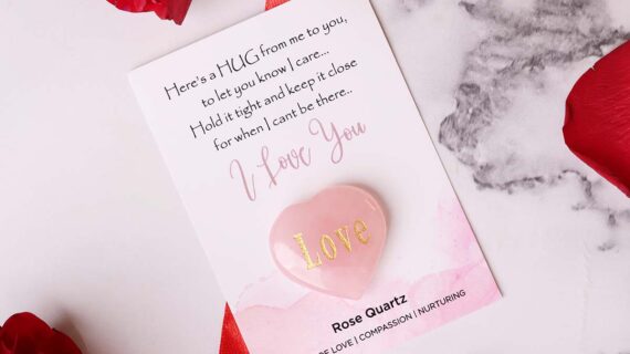 Rose Quartz Heart Valentine’s Gift