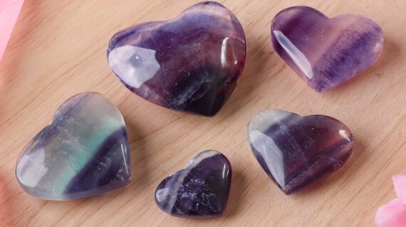 Silk Fluorite Heart