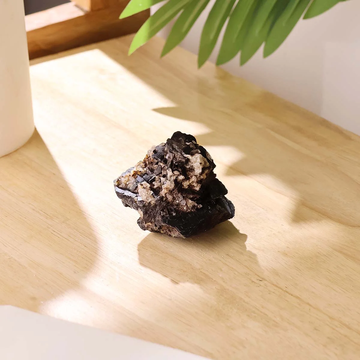 Black Tourmaline With Quartz Cluster (12)