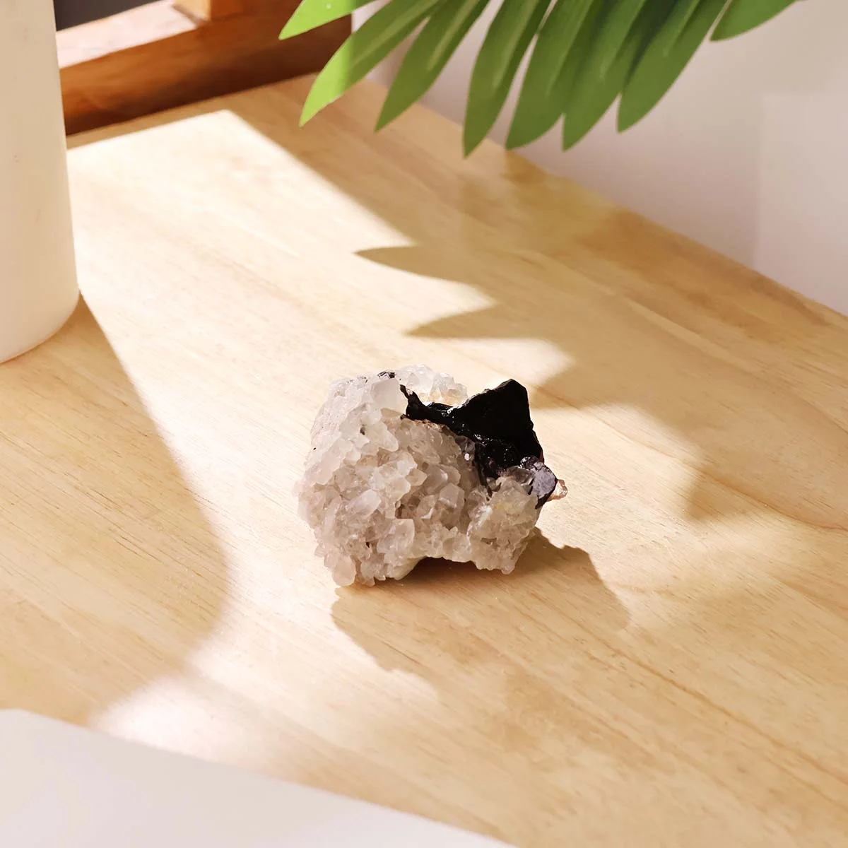 Black Tourmaline With Quartz Cluster (9)