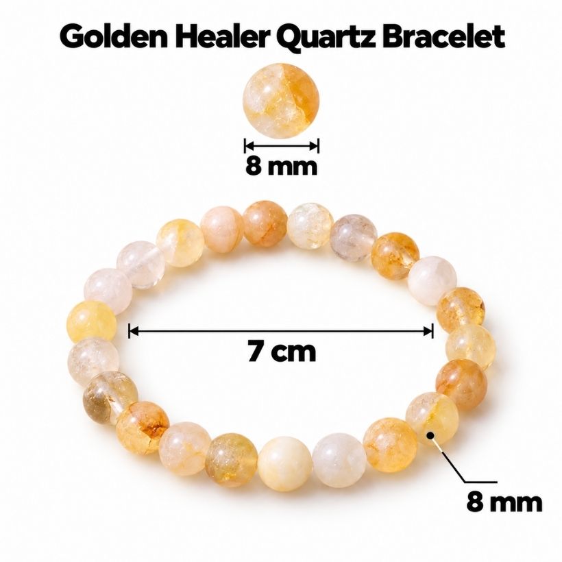 Golden Healer Quartz Bracelet 8mm golden healer quartz bracelet 8mm