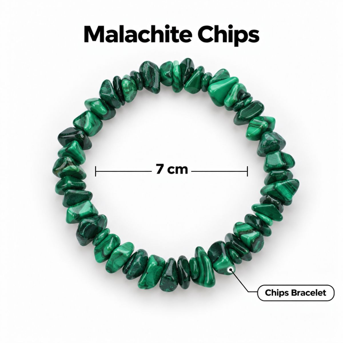 Malachite Chips Bracelet malachite chips bracelet