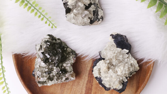 Black Tourmaline With Quartz Cluster