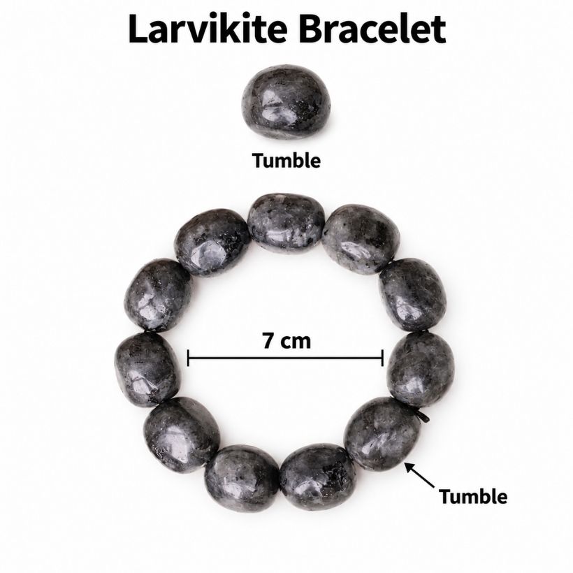 Larvikite Tumble Bracelet larvikite tumble bracelet