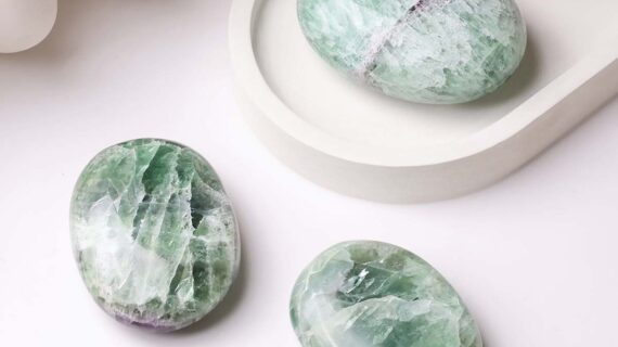 Green Fluorite Palm Stone