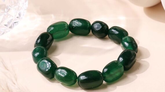 Green Jade Tumble Bracelet
