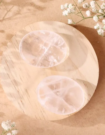 clear quartz worry stone