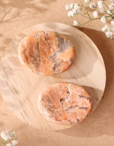 peach moonstone worry stone