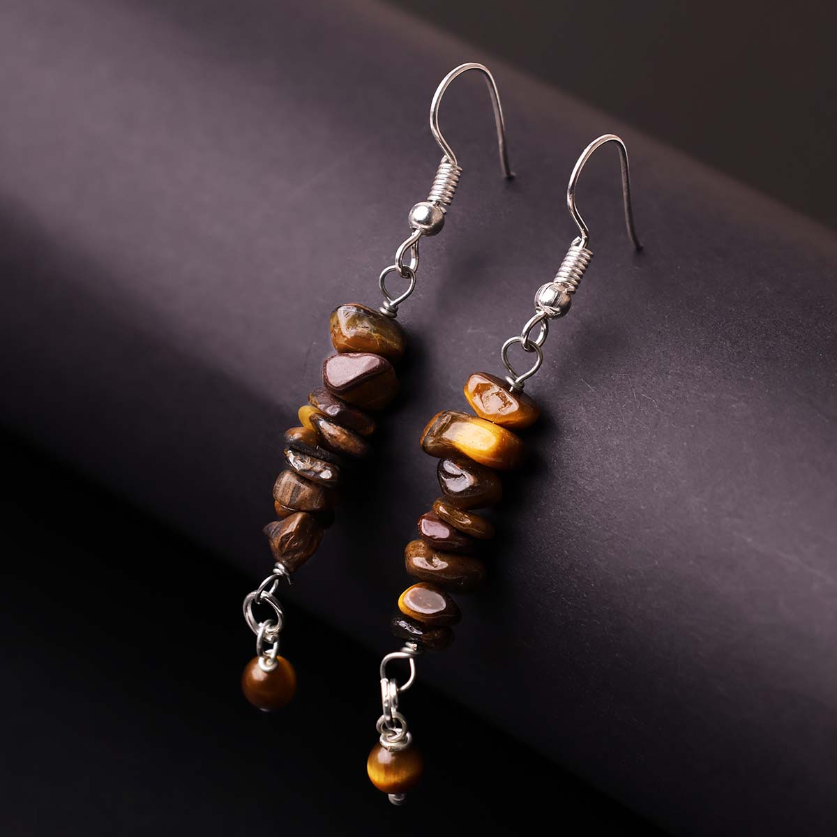 Tiger Eye Chips Hook Earring (4)