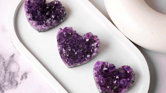 Amethyst Cluster Heart