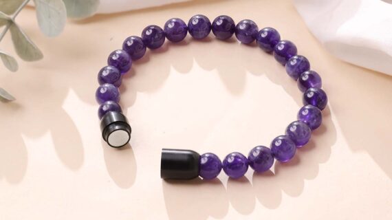 Amethyst Magnetic Lock Bracelet