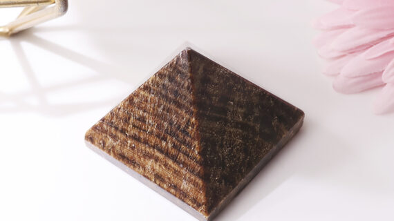 Banded Aragonite Stone Pyramid