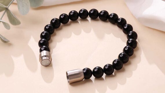 Black Tourmaline Magnetic Lock Bracelet