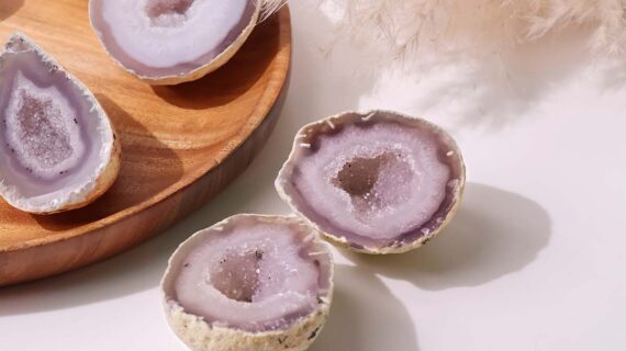 Druzy Agate Pair Geode