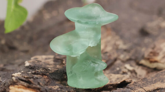 Green Fluorite Triple Mushroom
