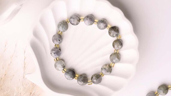 Labradorite Coin Faceted Bracelet