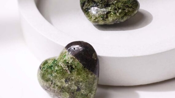 Natural Peridot Heart Stone