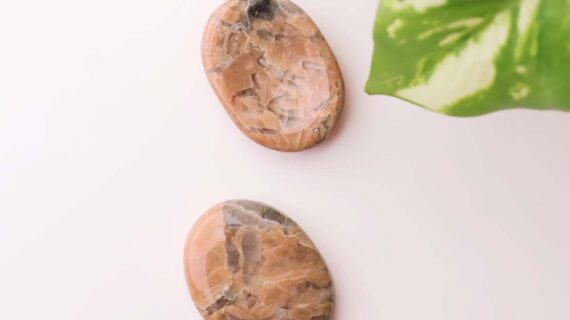 Peach Moonstone Worry Stone