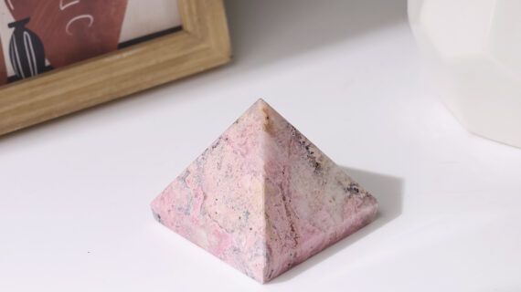 Pink Rhodonite Stone Pyramid