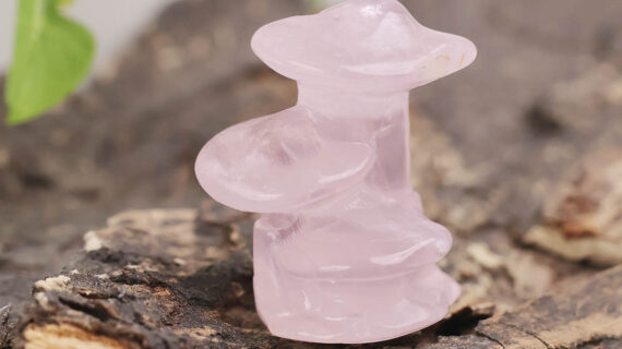 Rose Quartz Triple Mushroom