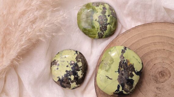 Serpentine With Pyrite Palm Stone