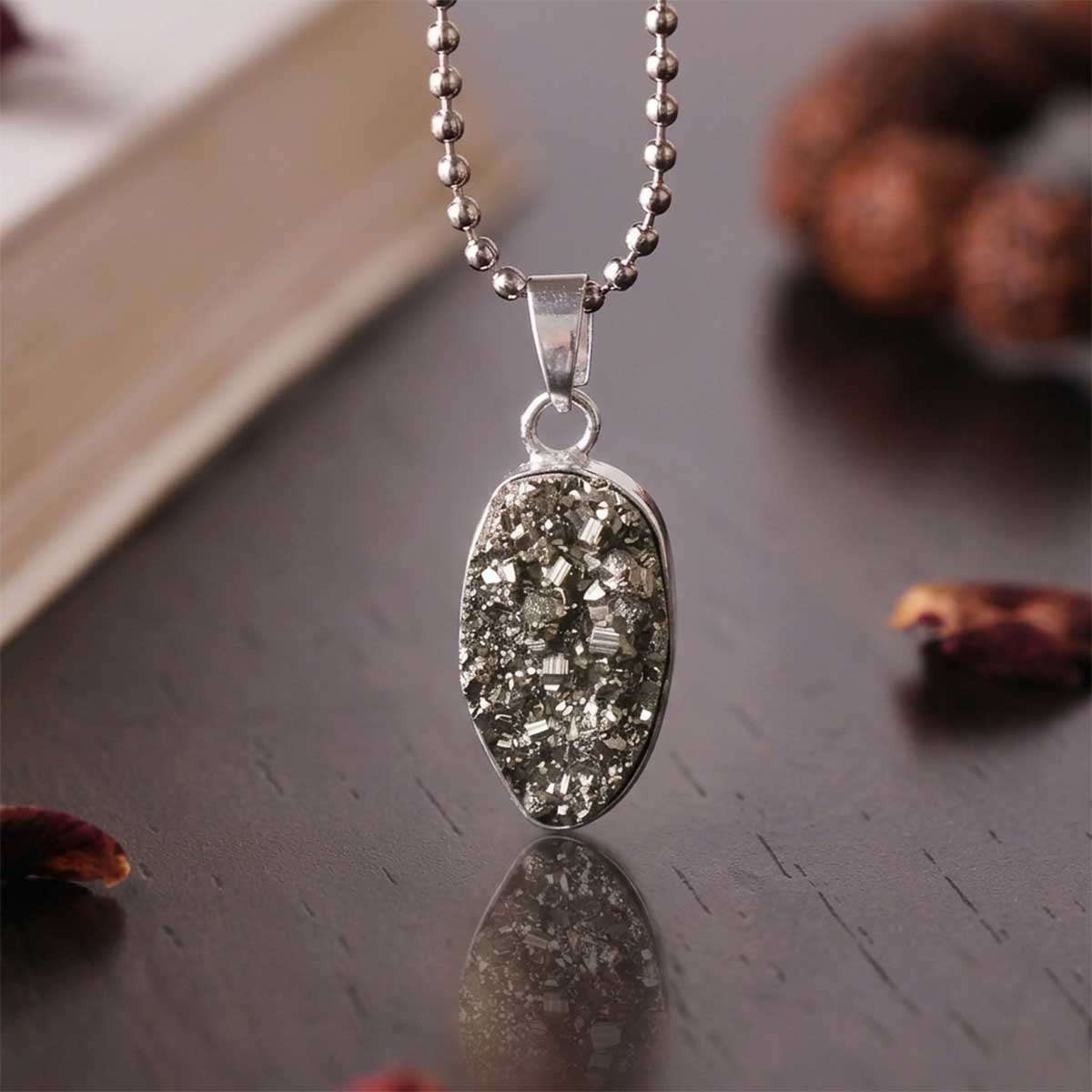 Pyrite Cluster Pendant-Shubhanjali Store (1) pyrite cluster pendant