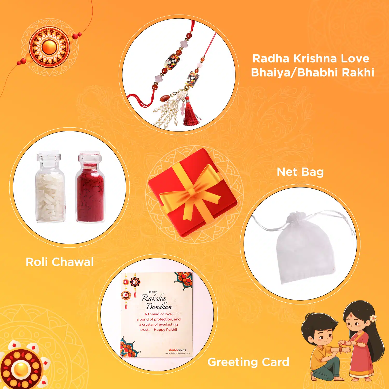 Radha Krishna Love Combo Rakhi