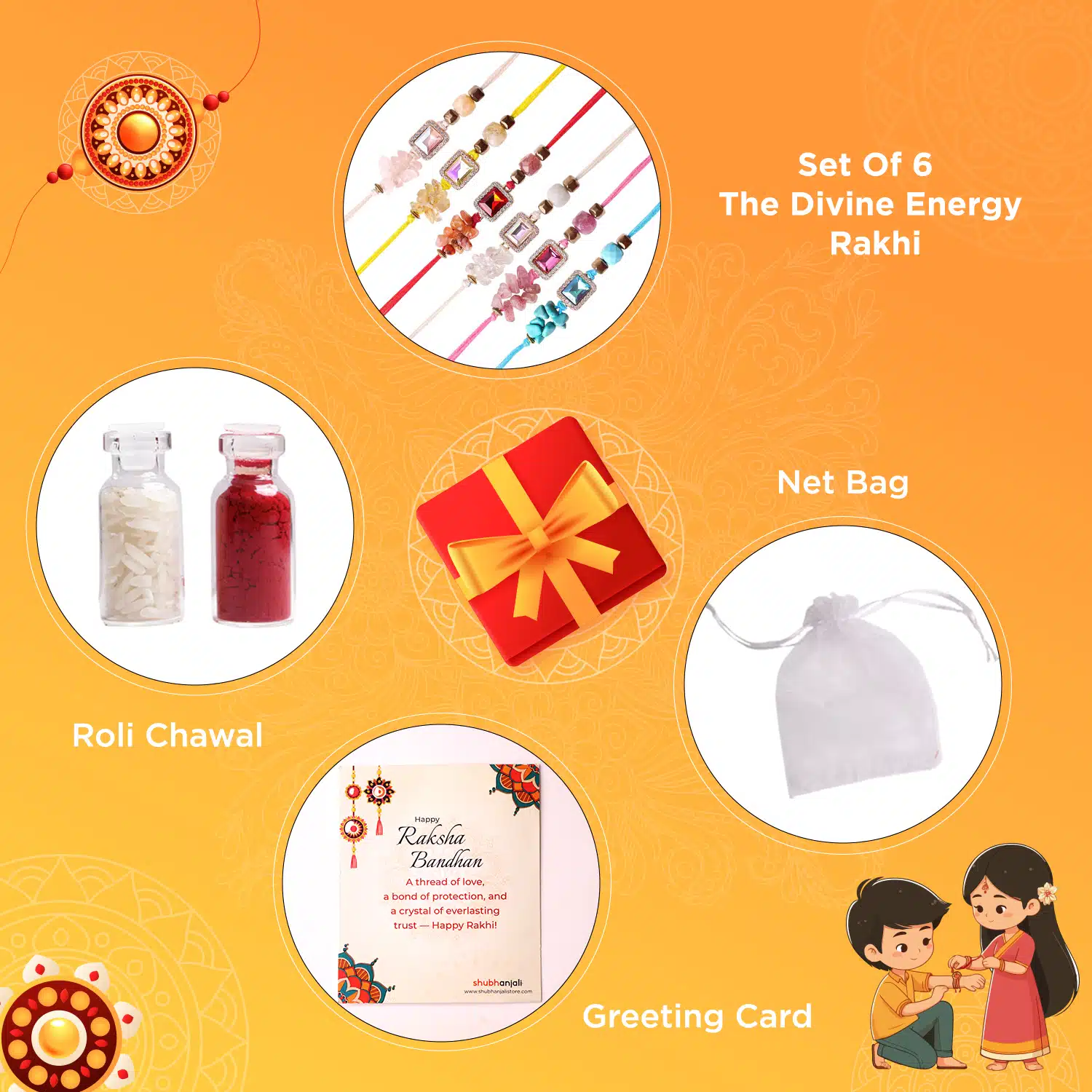The Divine Energy Rakhi Set Of 6