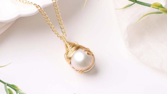 Baroque Pearl Wire Wrapped Pendant